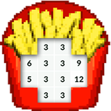 Color by Number French Fries Pixel Art 圖標