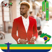 ”Brazil Flag Football World Cup Photo Frames