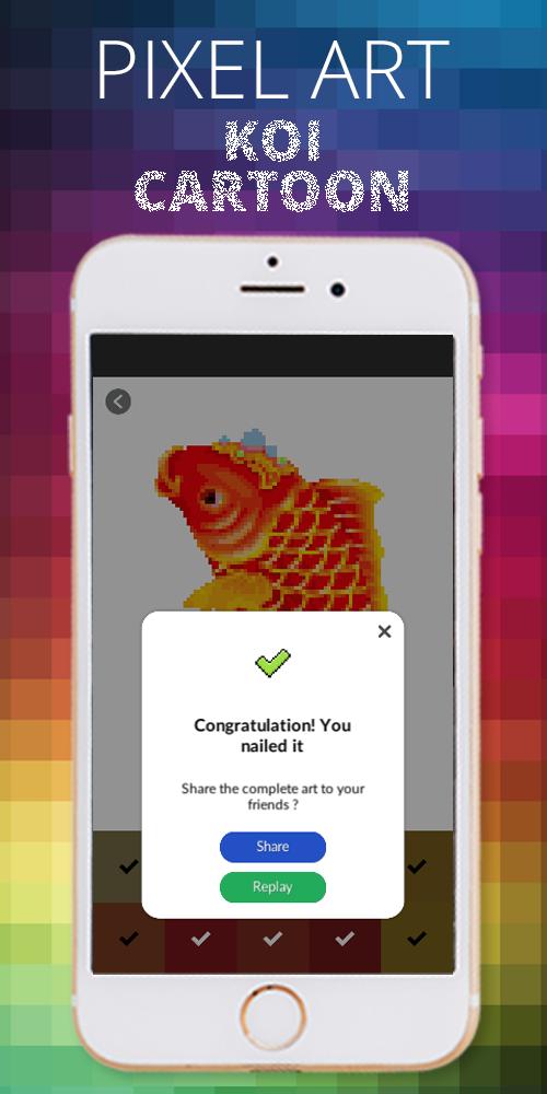 Koi Fish Pixel Coloring By Number For Android Apk Download - koi fish pony roblox