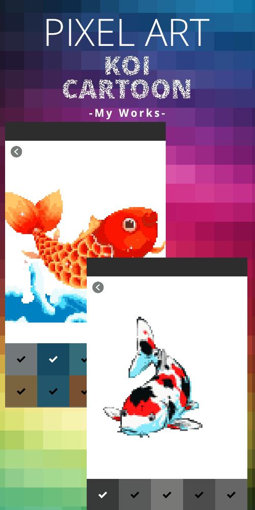 Koi Fish Pixel Coloring By Number For Android Apk Download - koi fish pony roblox