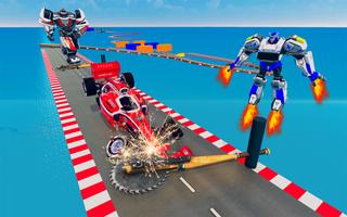 Top Speed Formula Car Stunts Robot Transform Games screenshot 2