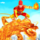 Flying Fire Hero Robot Rescue Zeichen