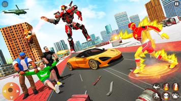 Flying Fire Hero Robot Rescue Screenshot 1