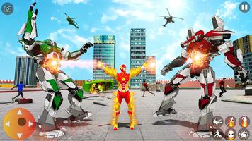 Flying Fire Hero Robot Rescue اسکرین شاٹ 2