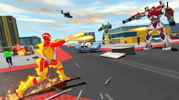 Flying Fire Hero Robot Rescue اسکرین شاٹ 3