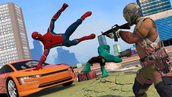 Spider Rope Hero Man Gangster Crime City Battle Screenshot 1