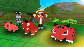 Pixelmon craft go: building & Battle PE Ekran Görüntüsü 1
