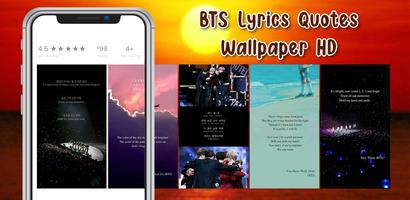 BTS Lyrics Quotes Wallpaper HD الملصق
