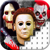 Scary Pixel Art Horror Color By Number Zeichen