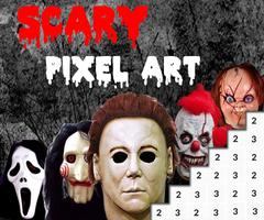 Scary Pixel Art Horror Color By Number Plakat