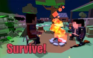 Blocky Zombie Survival-poster