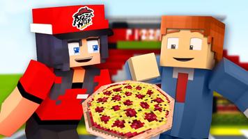 Pizzeria Fast Food Restaurant for Minecraft Affiche