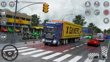 Euro Cargo Truck Transport 3D Affiche