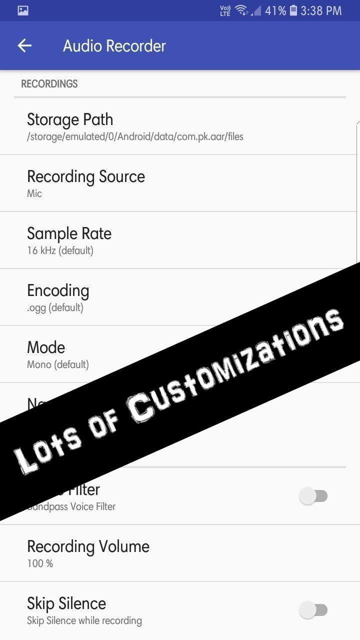 Advanced Audio Recorder pour Android - Téléchargez l'APK