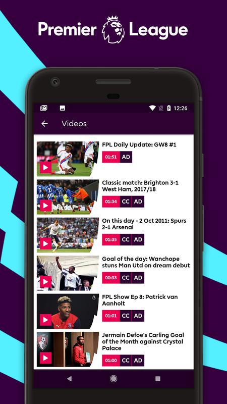 premier league official app for android apk premier league official app for android apk