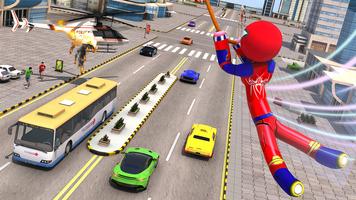 Flying Spider Stickman Games تصوير الشاشة 2