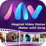 Magical Video Status Maker with Song icône
