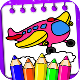 Planes Drawing & Coloring Book أيقونة