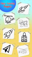 Planes Drawing & Coloring Book スクリーンショット 1