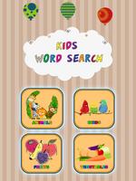 Kids Word Search Affiche