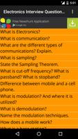 Electronics Interview Question poster