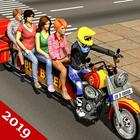 Xe đạp xe buýtTaxi Bike Games biểu tượng