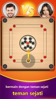 Papan carrom karambol poster