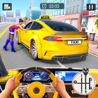 Crazy Car Driving Taxi Games icône