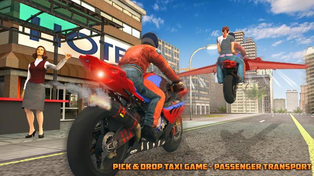 Real Flying Bike Taxi Simulator: Bike Driving Game screenshot 2