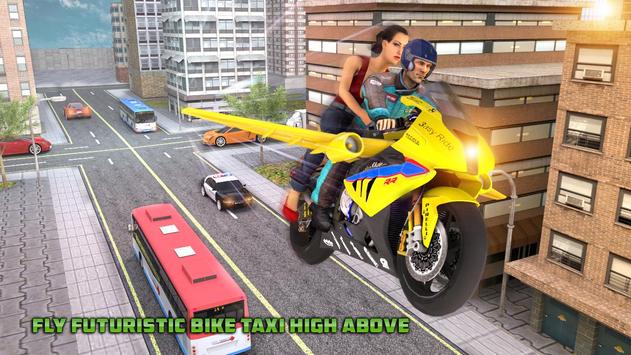 Real Flying Bike Taxi Simulator: Bike Driving Game screenshot 7
