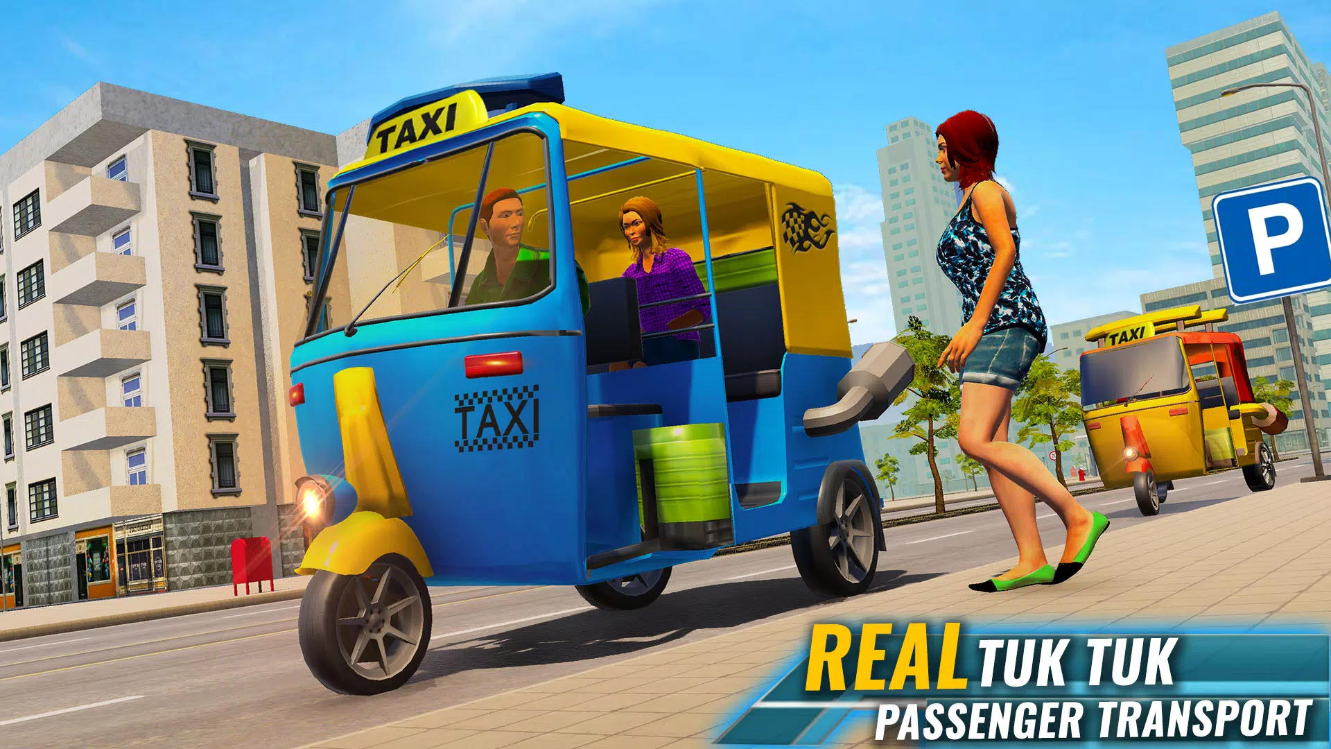 Flying Tuk Tuk Taxi Simulator: Free Driving Games APK for Android Download