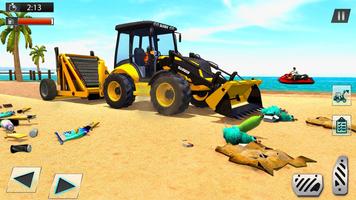 Beach Excavator Driving Simulator 2019 screenshot 1