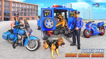 US Police Moto Bike Games poster