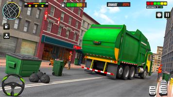 Poster simula camion della spazzatura