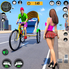 Bicycle Rickshaw Driving Games icône