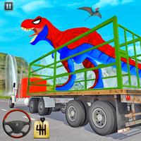 Wild Dino Truck Transport Game Affiche