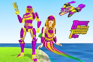 Mermaid Simulator: Robot Games تصوير الشاشة 1