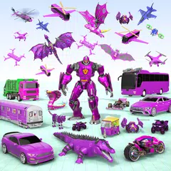 Crocodile Robot Car Robot Game XAPK Herunterladen
