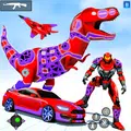 Dino Robot Car Game: Flying Car Robot Game