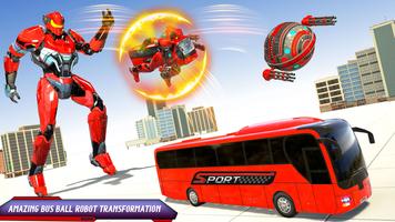 Redball Bus Robot Transformer War Multi Robot Jeux capture d'écran 3