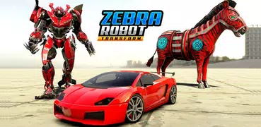 Zebra-Roboter-Auto-Spiele 3d