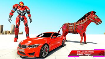 Zebra-Roboter-Auto-Spiele 3d Screenshot 3