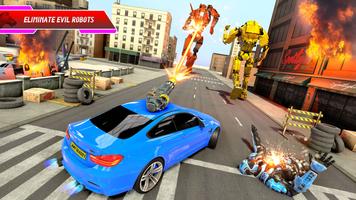 Zebra-Roboter-Auto-Spiele 3d Screenshot 1
