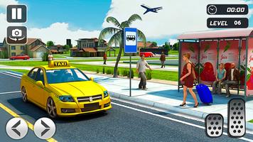 City Taxi Driving Games 3D Affiche
