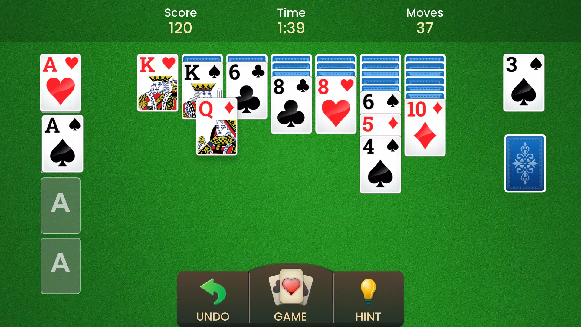 Spider Solitaire (by MobilityWare) - free offline solitaire card game for  Android and iOS - gameplay 