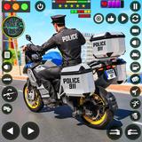 permainan sepeda motor polisi
