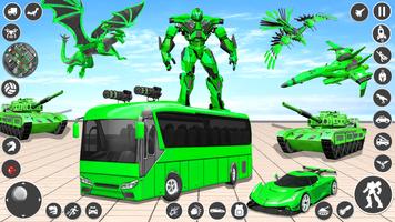 jogo de carro robô de ônibus Cartaz