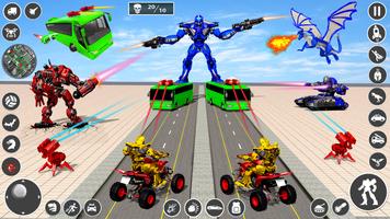 Armeebus-Roboterauto-Spiele Screenshot 2