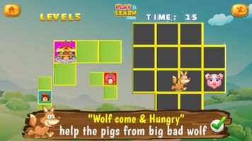 Trois Petits Cochons - Jeux Puzzle Brain capture d'écran 2