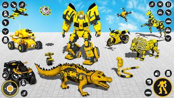 Crocodile Robot Animal Game 3D Poster